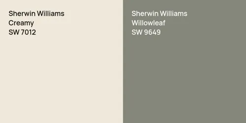 SW 7012 Creamy vs SW 9649 Willowleaf