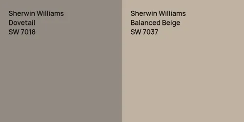 SW 7018 Dovetail vs SW 7037 Balanced Beige