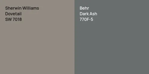 SW 7018 Dovetail vs 770F-5 Dark Ash