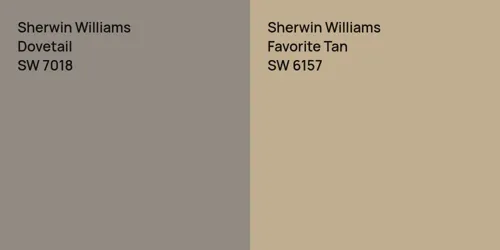 SW 7018 Dovetail vs SW 6157 Favorite Tan