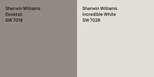 SW 7018 Dovetail vs SW 7028 Incredible White