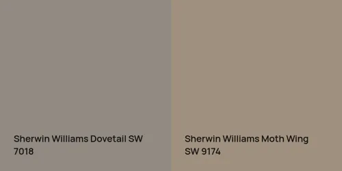 SW 7018 Dovetail vs SW 9174 Moth Wing