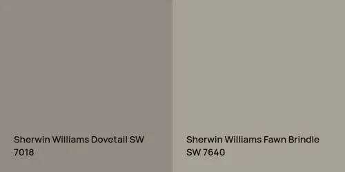 SW 7018 Dovetail vs SW 7640 Fawn Brindle