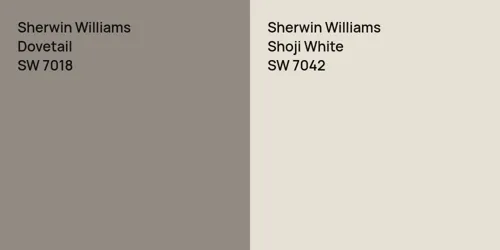 SW 7018 Dovetail vs SW 7042 Shoji White