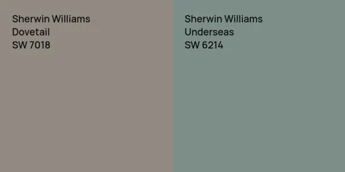 SW 7018 Dovetail vs SW 6214 Underseas