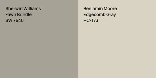 SW 7640 Fawn Brindle vs HC-173 Edgecomb Gray