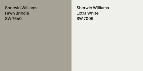 SW 7640 Fawn Brindle vs SW 7006 Extra White