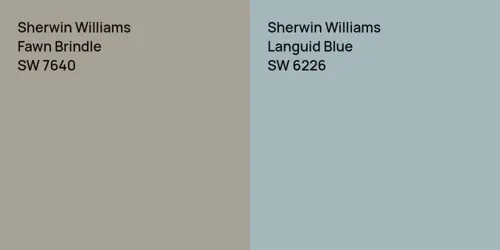 SW 7640 Fawn Brindle vs SW 6226 Languid Blue