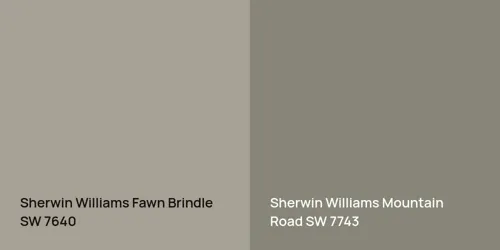 SW 7640 Fawn Brindle vs SW 7743 Mountain Road