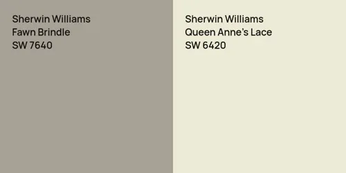 SW 7640 Fawn Brindle vs SW 6420 Queen Anne's Lace