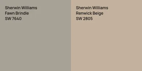 SW 7640 Fawn Brindle vs SW 2805 Renwick Beige