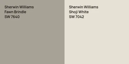 SW 7640 Fawn Brindle vs SW 7042 Shoji White