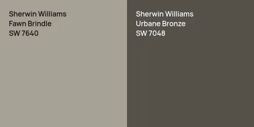 SW 7640 Fawn Brindle vs SW 7048 Urbane Bronze