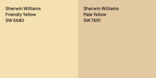 SW 6680 Friendly Yellow vs SW 7691 Pale Yellow