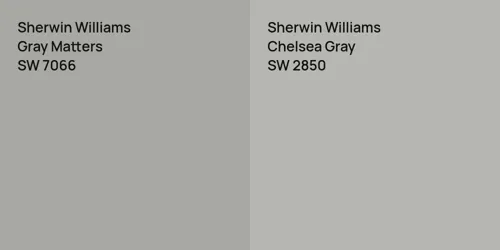 SW 7066 Gray Matters vs SW 2850 Chelsea Gray