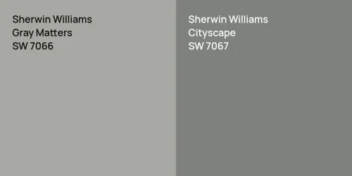 SW 7066 Gray Matters vs SW 7067 Cityscape