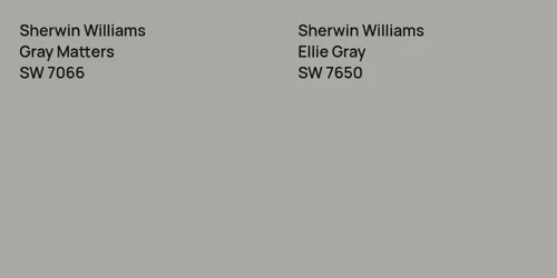 SW 7066 Gray Matters vs SW 7650 Ellie Gray