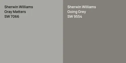 SW 7066 Gray Matters vs SW 9554 Going Grey