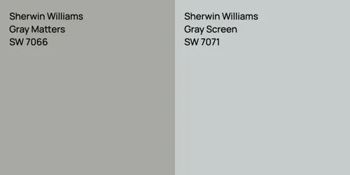 SW 7066 Gray Matters vs SW 7071 Gray Screen