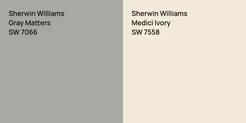 SW 7066 Gray Matters vs SW 7558 Medici Ivory