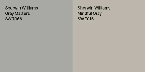 SW 7066 Gray Matters vs SW 7016 Mindful Gray