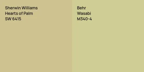 SW 6415 Hearts of Palm vs M340-4 Wasabi