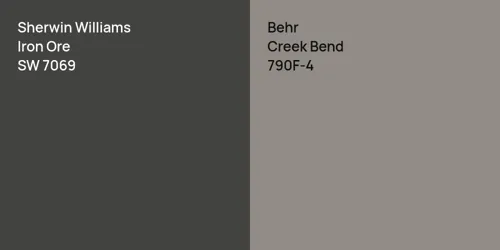 SW 7069 Iron Ore vs 790F-4 Creek Bend