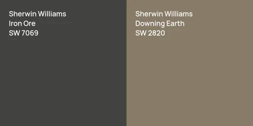 SW 7069 Iron Ore vs SW 2820 Downing Earth