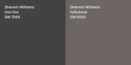 SW 7069 Iron Ore vs SW 6005 Folkstone