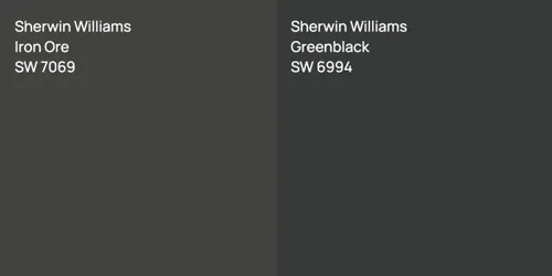 SW 7069 Iron Ore vs SW 6994 Greenblack