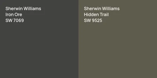 SW 7069 Iron Ore vs SW 9525 Hidden Trail