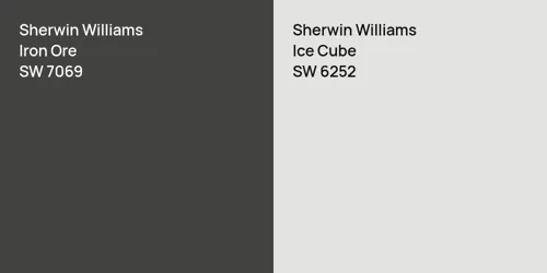 SW 7069 Iron Ore vs SW 6252 Ice Cube