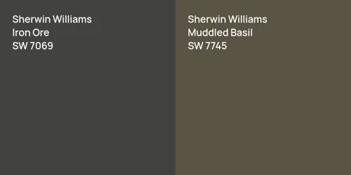 SW 7069 Iron Ore vs SW 7745 Muddled Basil