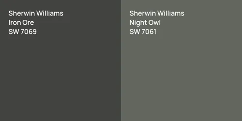 SW 7069 Iron Ore vs SW 7061 Night Owl