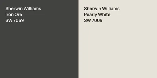 SW 7069 Iron Ore vs SW 7009 Pearly White