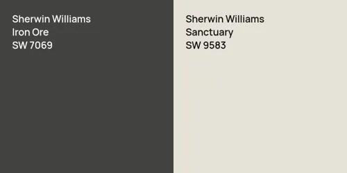 SW 7069 Iron Ore vs SW 9583 Sanctuary