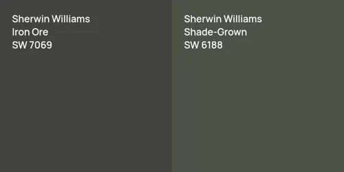 SW 7069 Iron Ore vs SW 6188 Shade-Grown