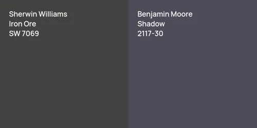 SW 7069 Iron Ore vs 2117-30 Shadow