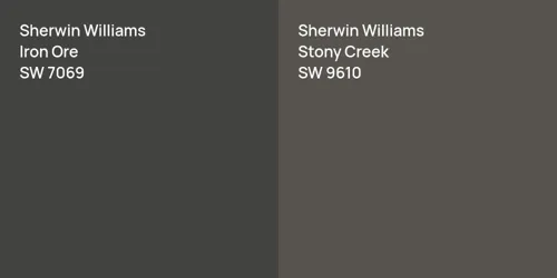 SW 7069 Iron Ore vs SW 9610 Stony Creek