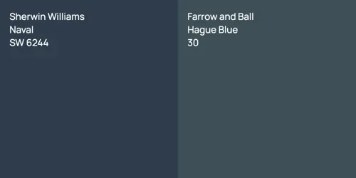 SW 6244 Naval vs 30 Hague Blue