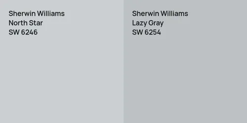 SW 6246 North Star vs SW 6254 Lazy Gray