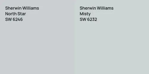 SW 6246 North Star vs SW 6232 Misty