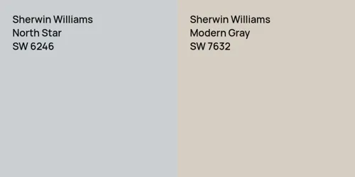 SW 6246 North Star vs SW 7632 Modern Gray