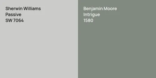 SW 7064 Passive vs 1580 Intrigue