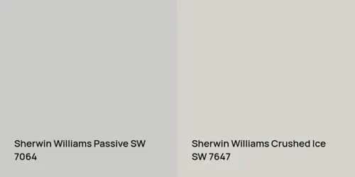 SW 7064 Passive vs SW 7647 Crushed Ice