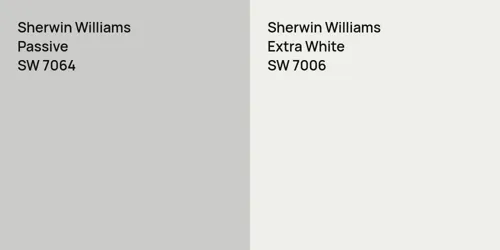 SW 7064 Passive vs SW 7006 Extra White