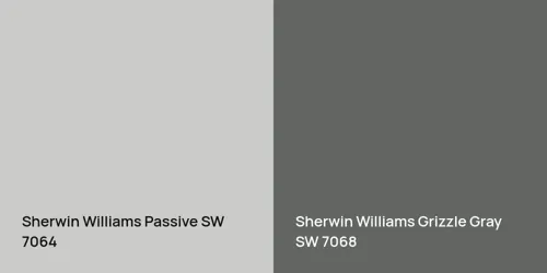 SW 7064 Passive vs SW 7068 Grizzle Gray