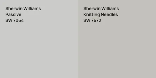 SW 7064 Passive vs SW 7672 Knitting Needles