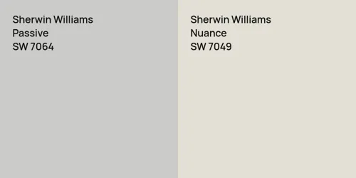 SW 7064 Passive vs SW 7049 Nuance