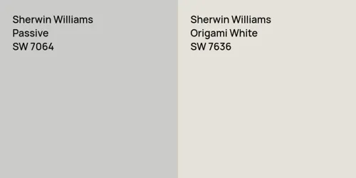 SW 7064 Passive vs SW 7636 Origami White